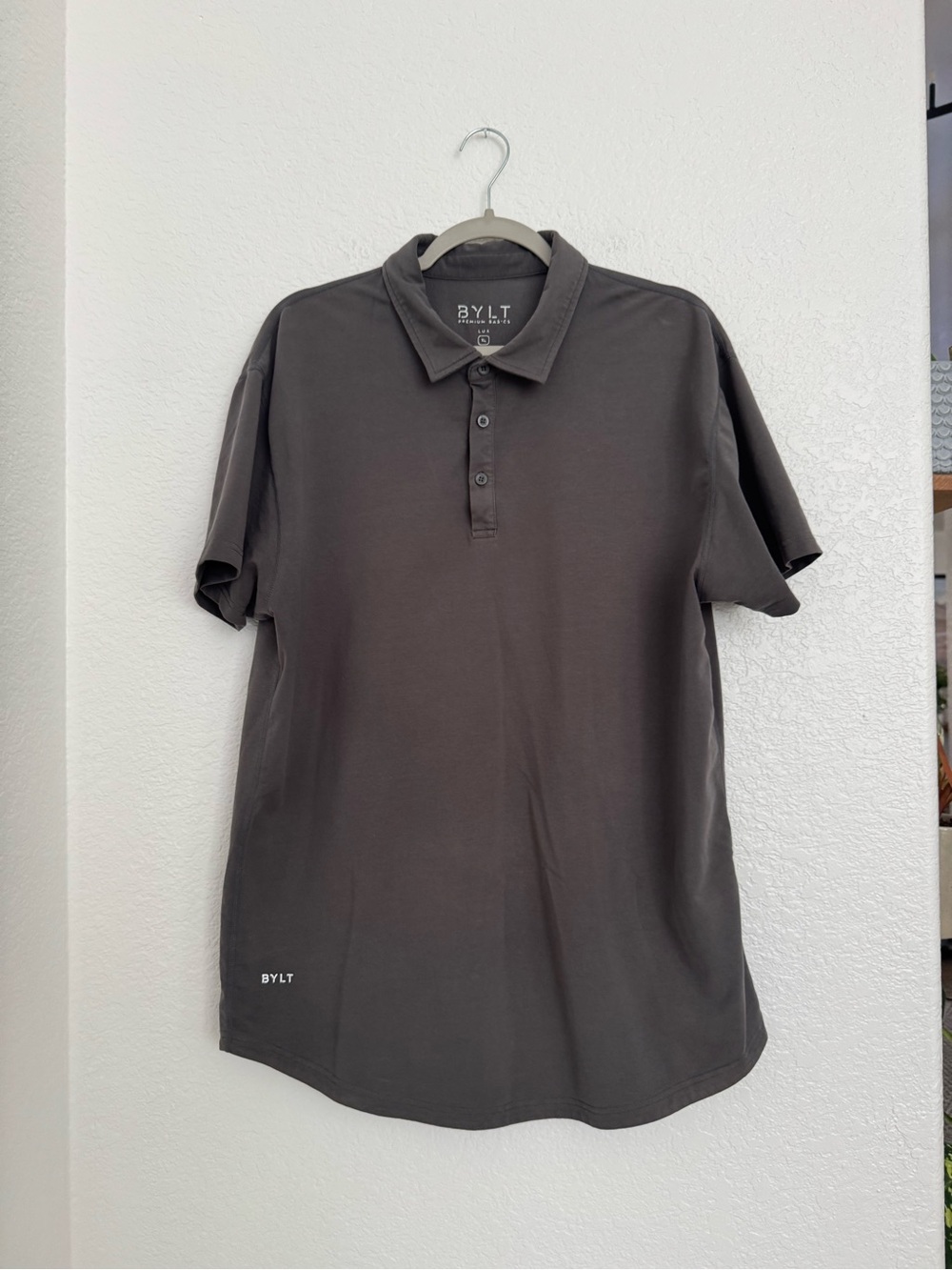 BYLT Basics Men's Polo Shirt in Charcoal Gray